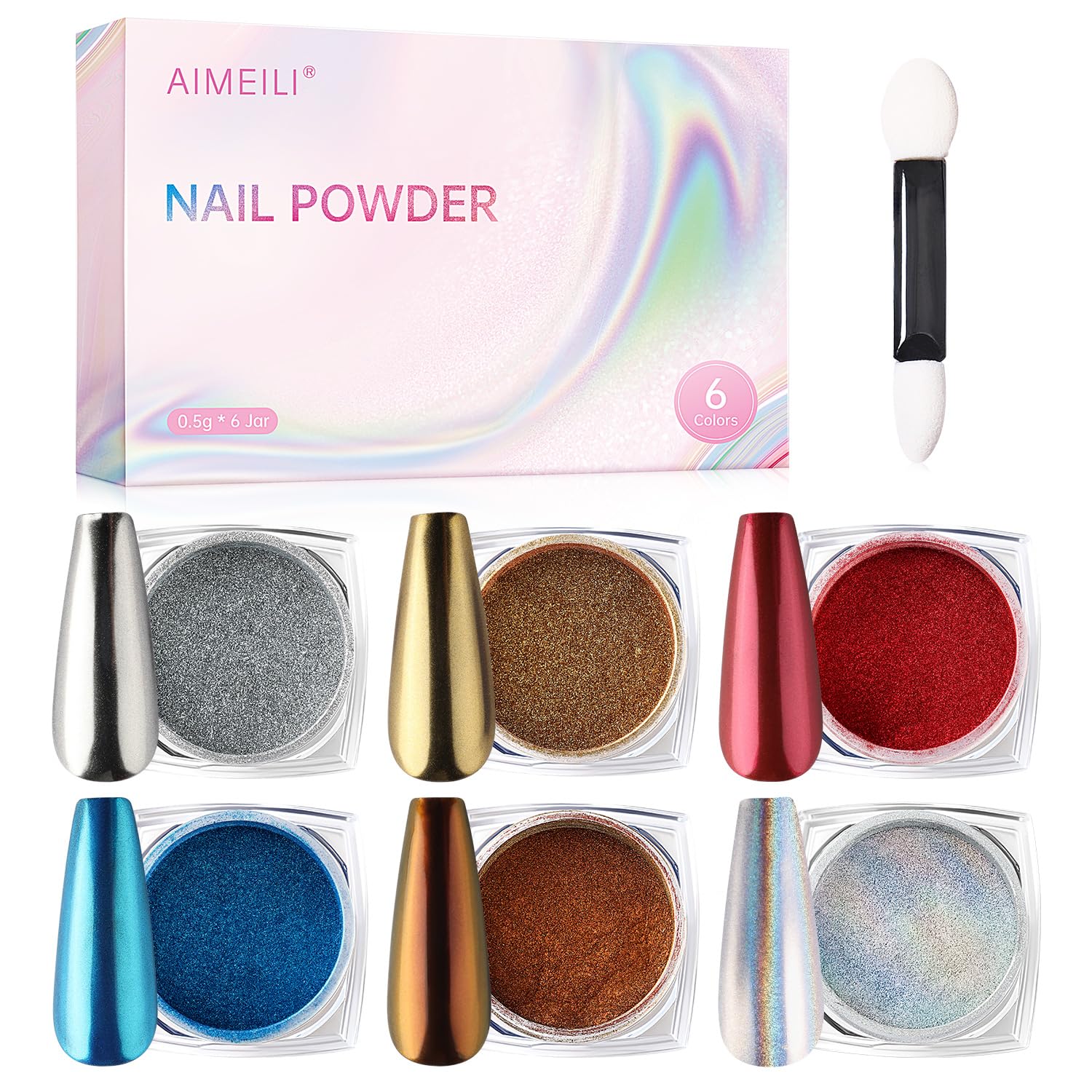 chrome nail powder