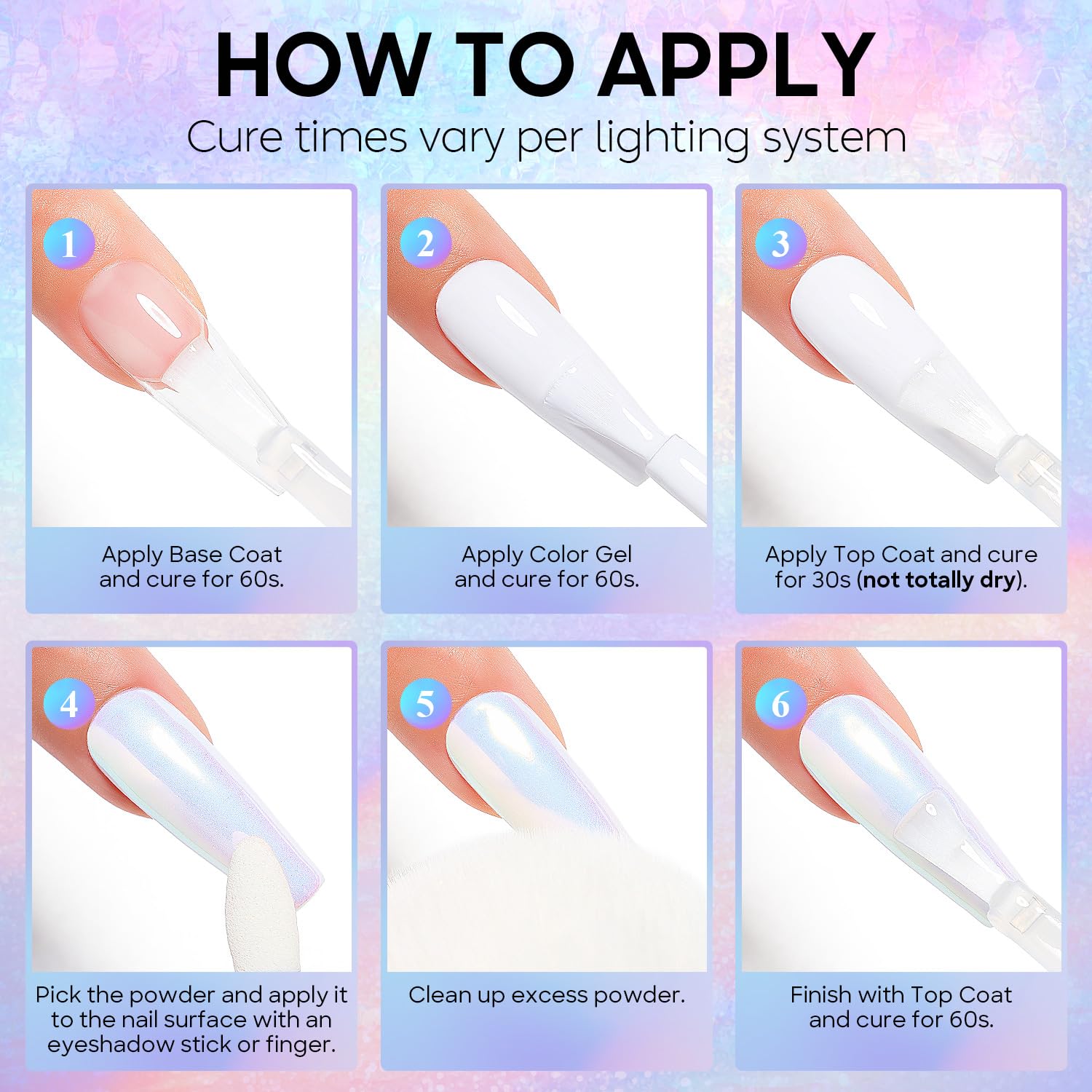 how to use chrome powder for nails