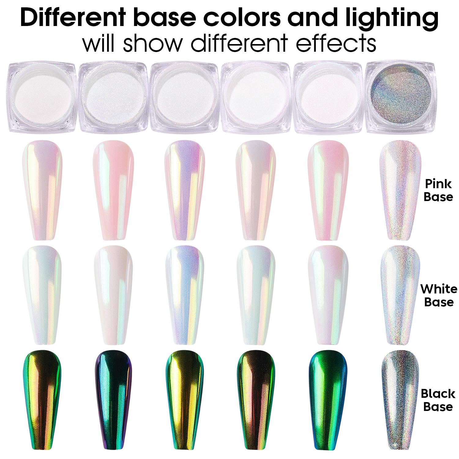 chrome nails powder
