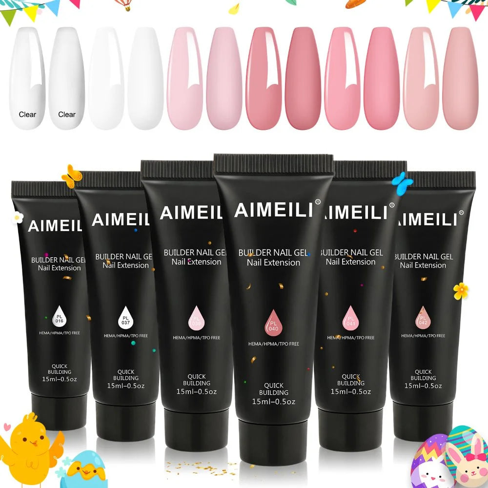 Pink color Polygel Nail Kit