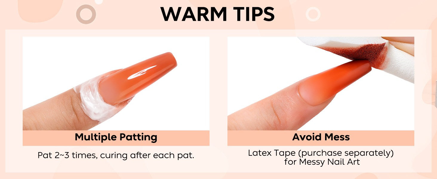 ombre pat gel features