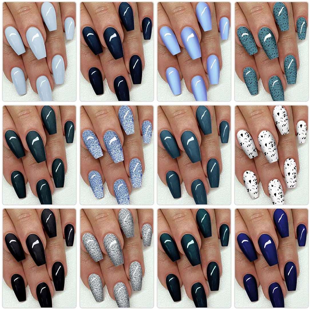 blue toenail polish