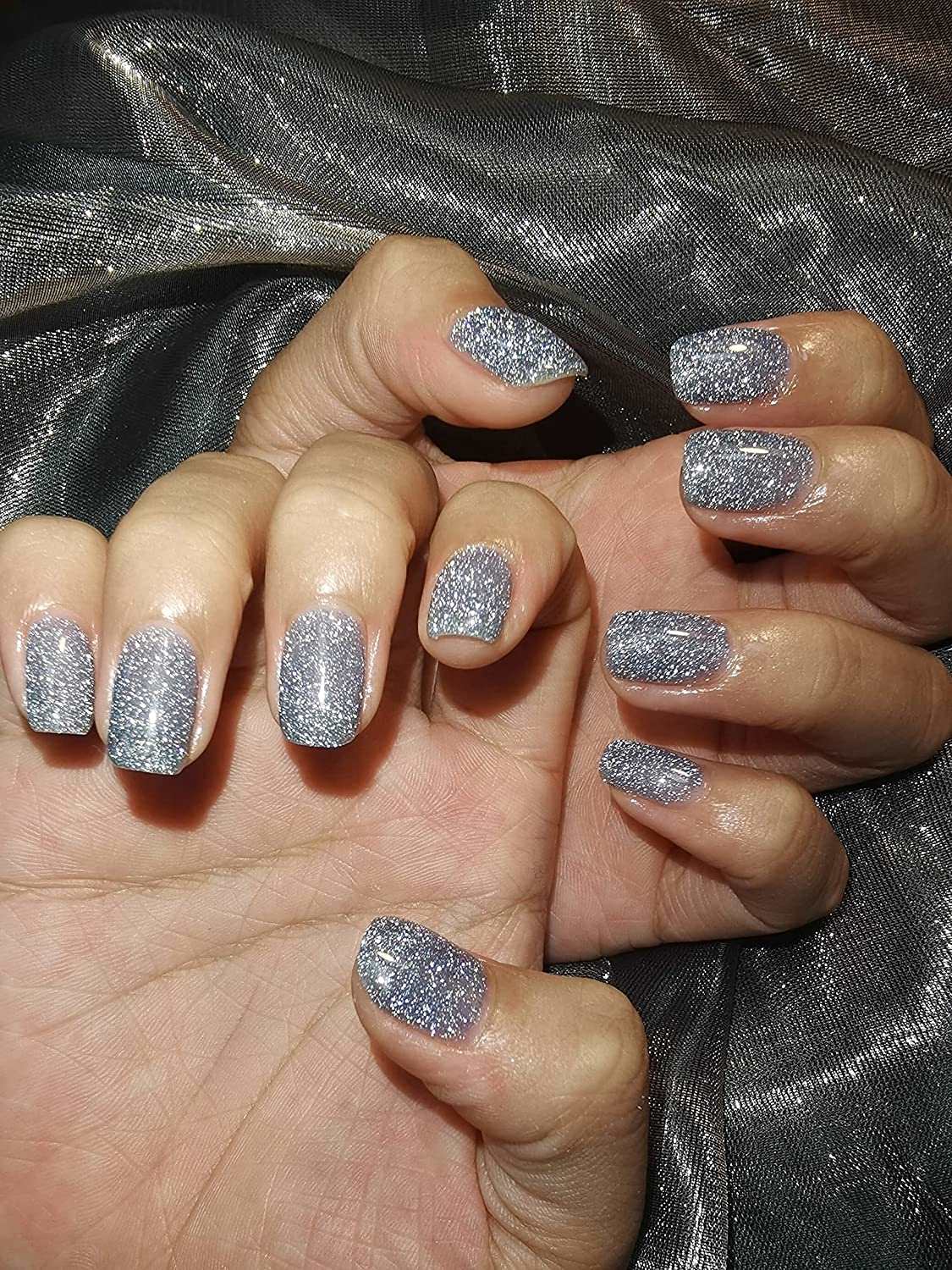 blue glitter nail polish