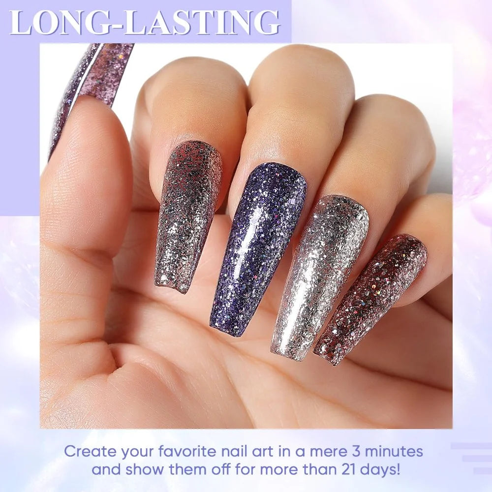 long lasting glitter gel nail polish