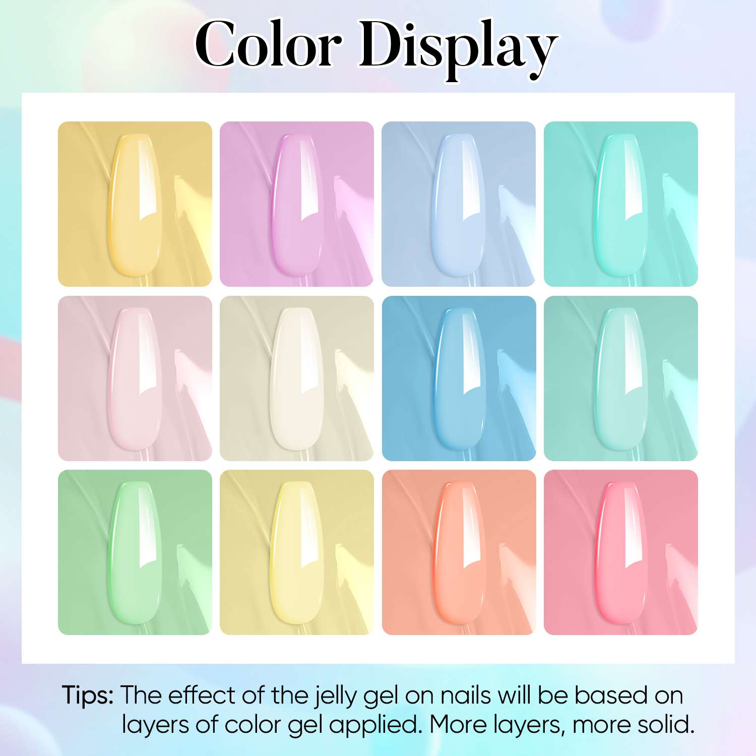 AIMEILI Pastel-Natural Gel Nail Polish Set 12pcs – HEMA Free Vegan | SET12-37_5ML