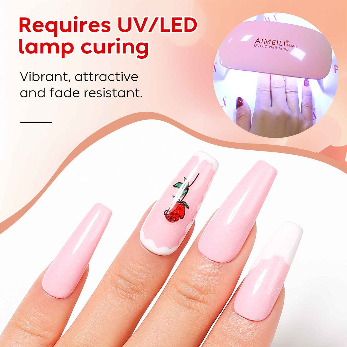 AIMEILI Pink & Nude Gel Nail Polish Set 42– 12 Colors
