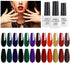 emerald green red golden nail polish set