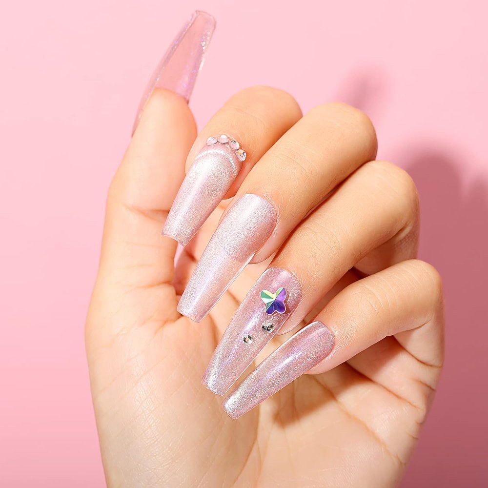 AIMEILI Cat Eye Gel Nail Polish –6 Colors, 10ml | Pearly Nude Magnetic | SET6-49