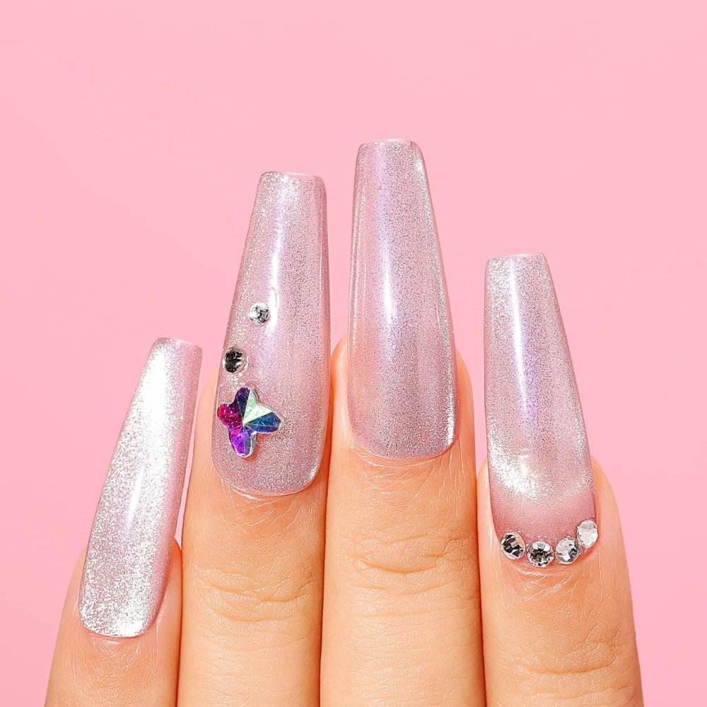 AIMEILI Cat Eye Gel Nail Polish –6 Colors, 10ml | Pearly Nude Magnetic | SET6-49
