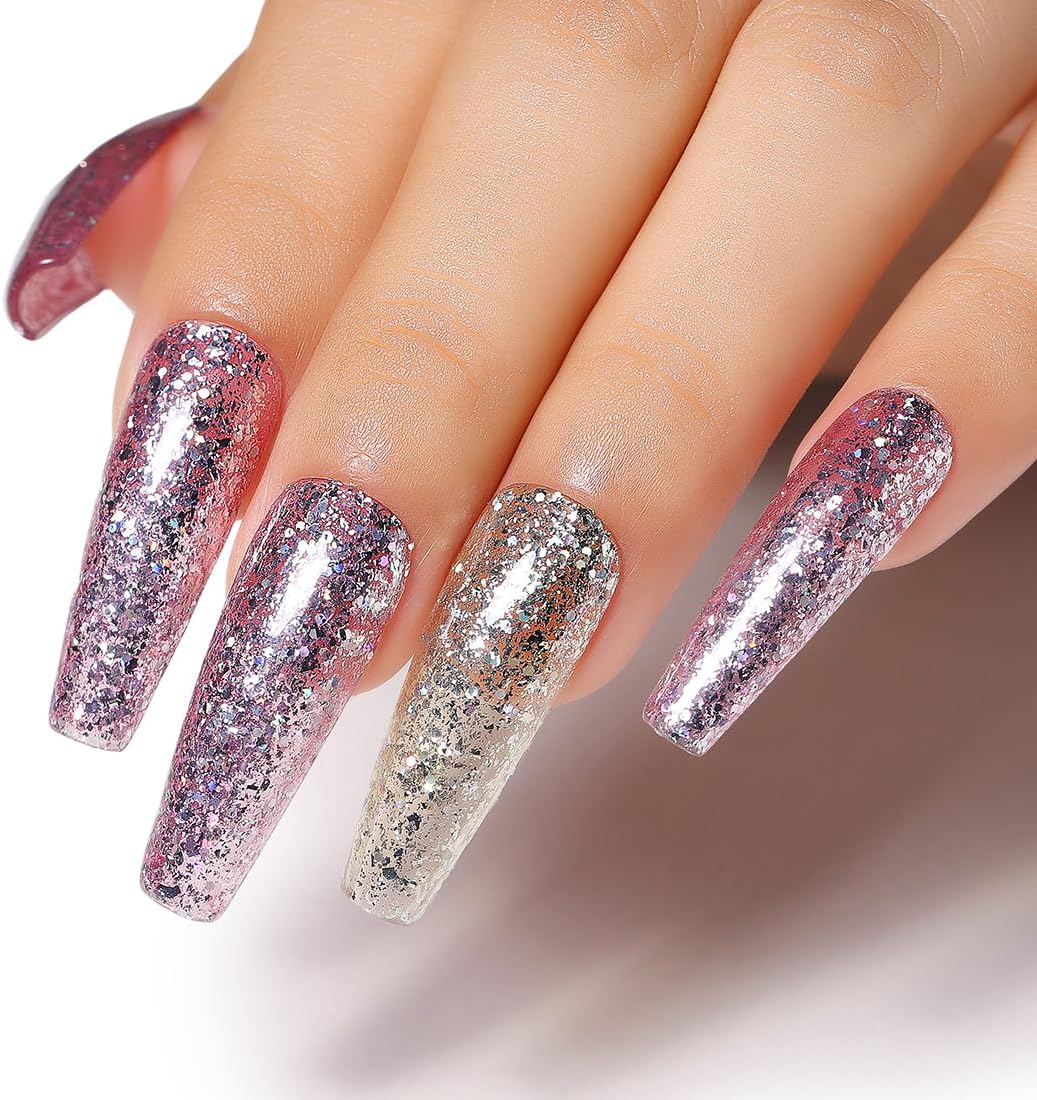 pink glitter nail polish