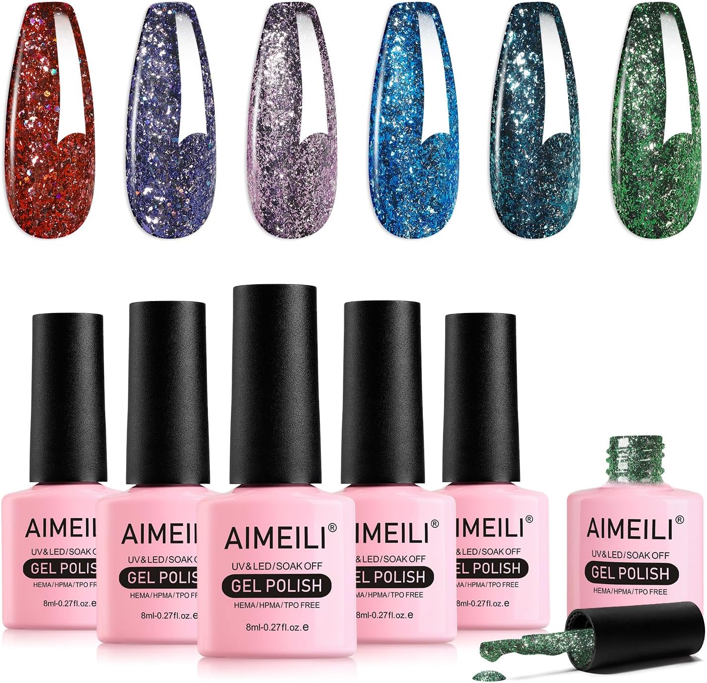 christmas glitter nail polish