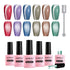 Colorful cat eye gel polish set