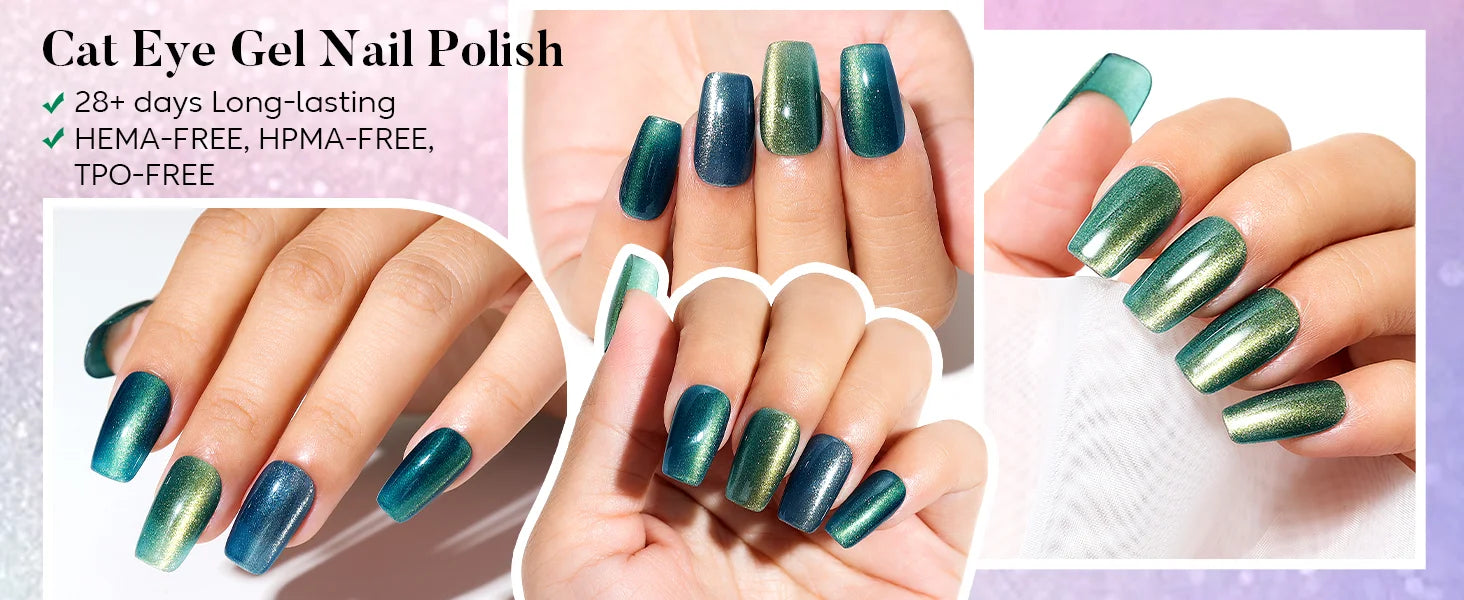long lasting colorful cat eye gel nail polish