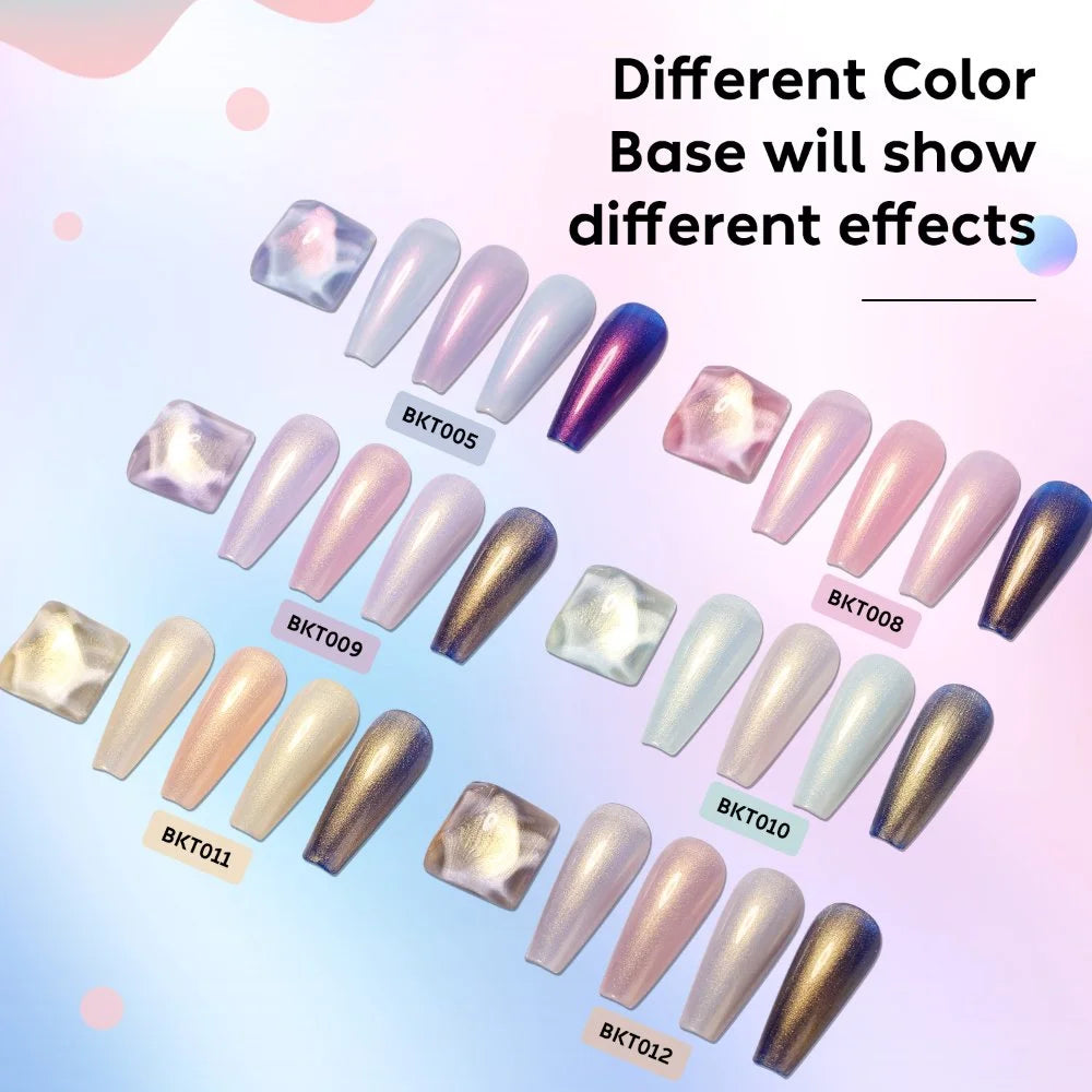 Pearl top coat different effects