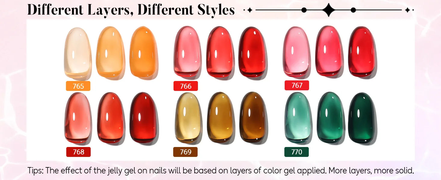 Different layer effect of the jelly gel