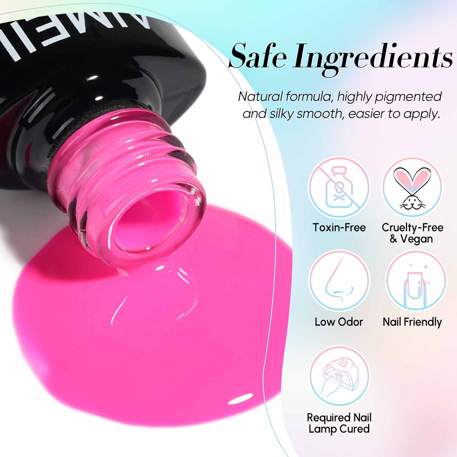 AIMEILI Pastel Bright Gel Nail Polish Set 6pcs – HEMA Free Vegan | SET6-96_5ML