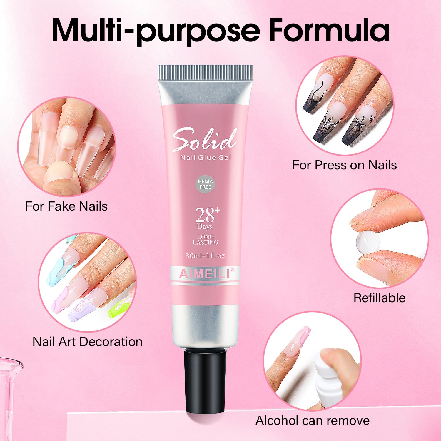 solid gel nail glue