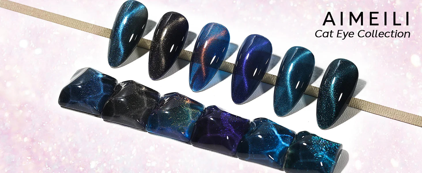 Winter cat eye collection for nails