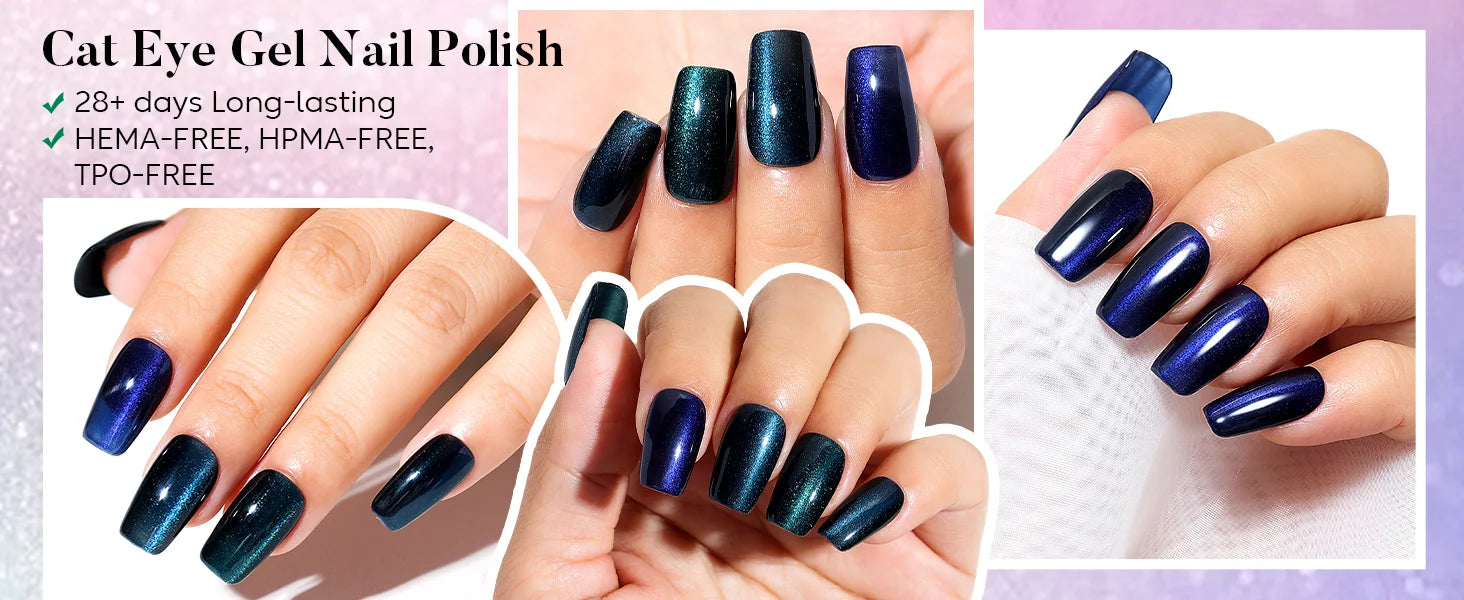 cat eye gel nail polish nails