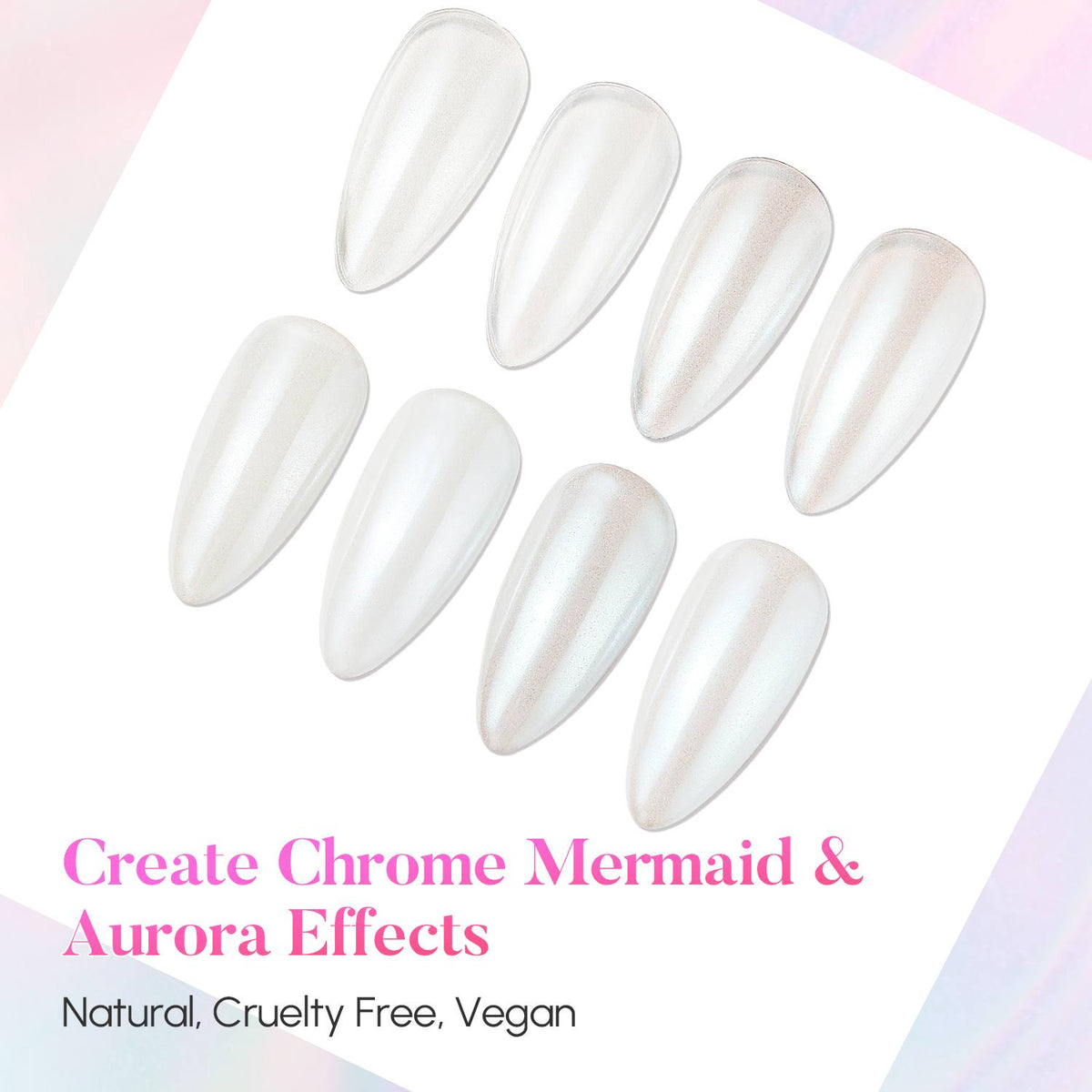 4 Colors Pearl Chrome Nail Powder Set