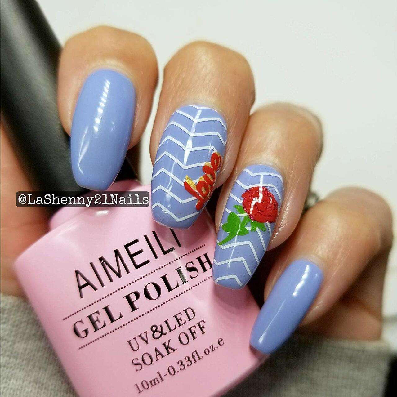 light blue nail color