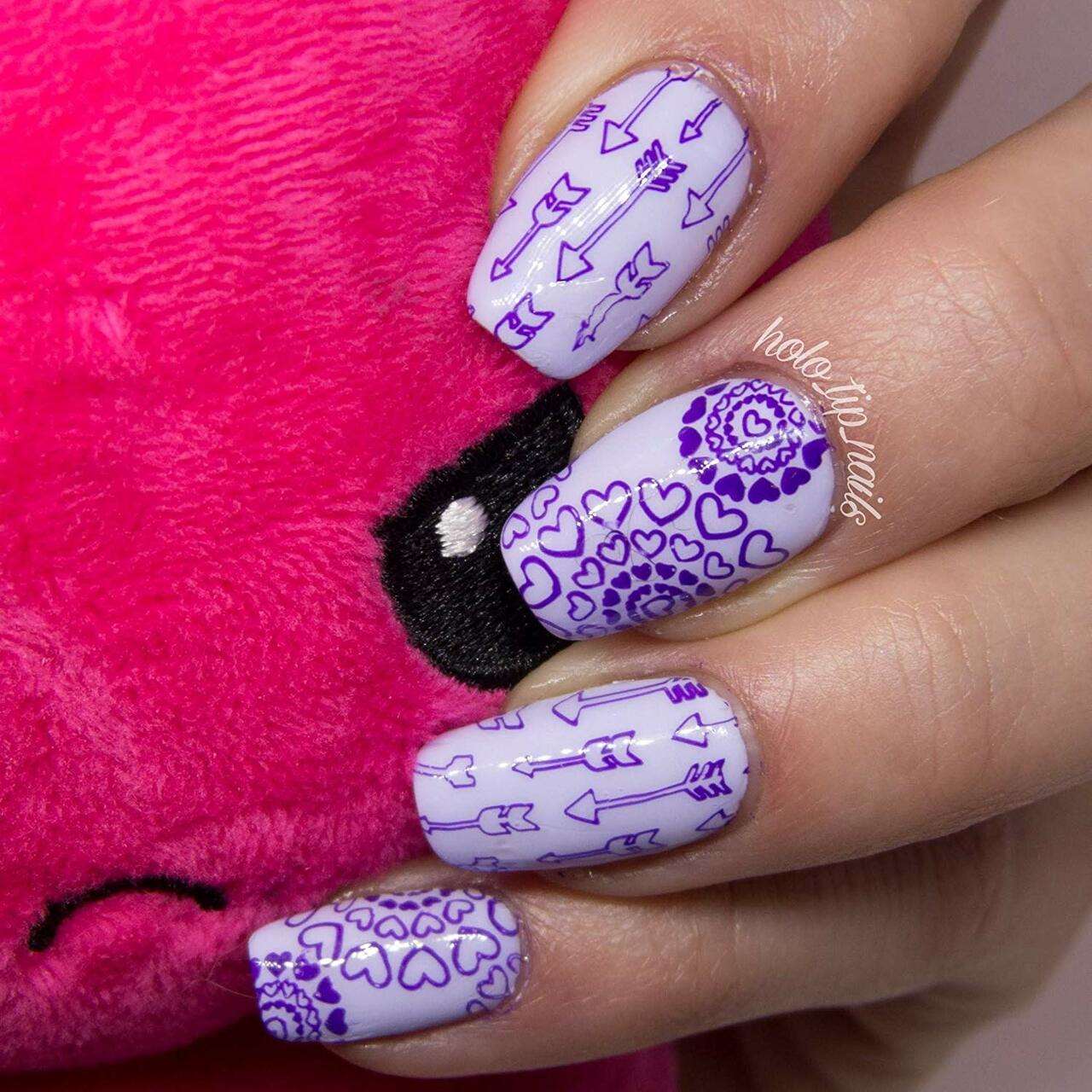 coffin periwinkle nail designs