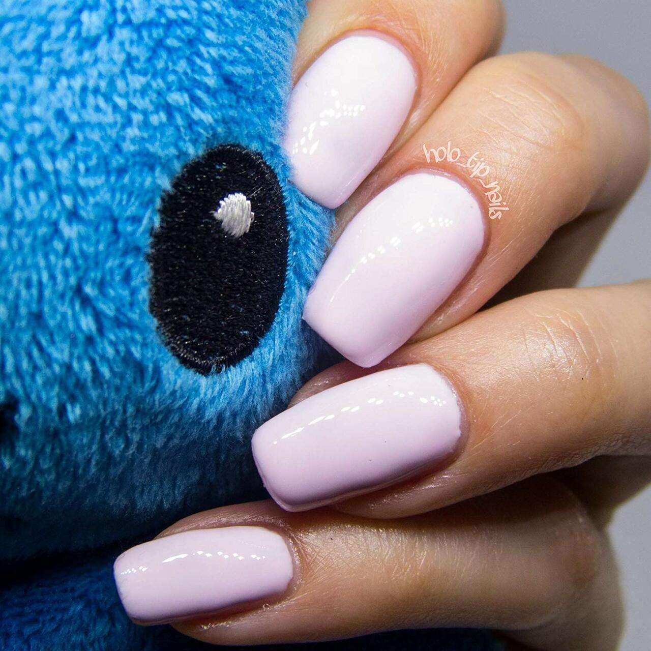 light pink nails with design
