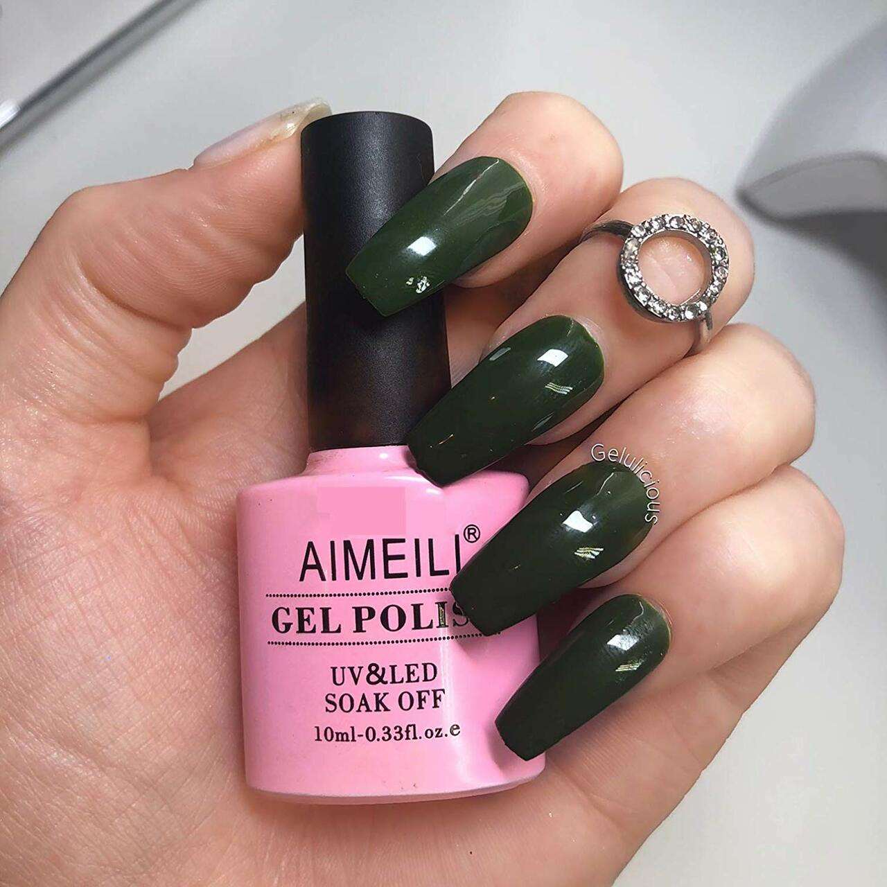 olive green gel polish