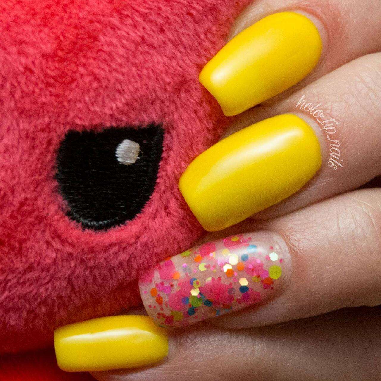 yellow nail polish