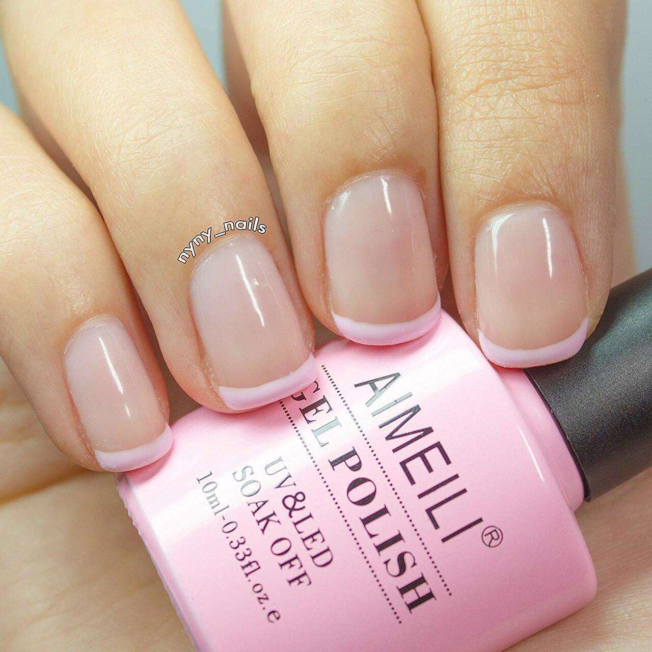gel pink nails