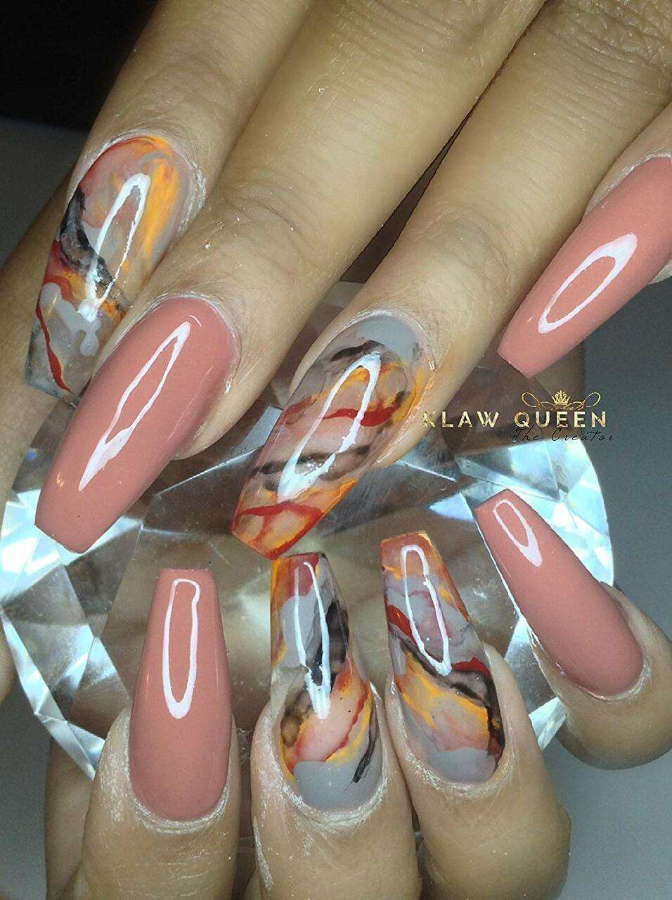 simple valentine nails