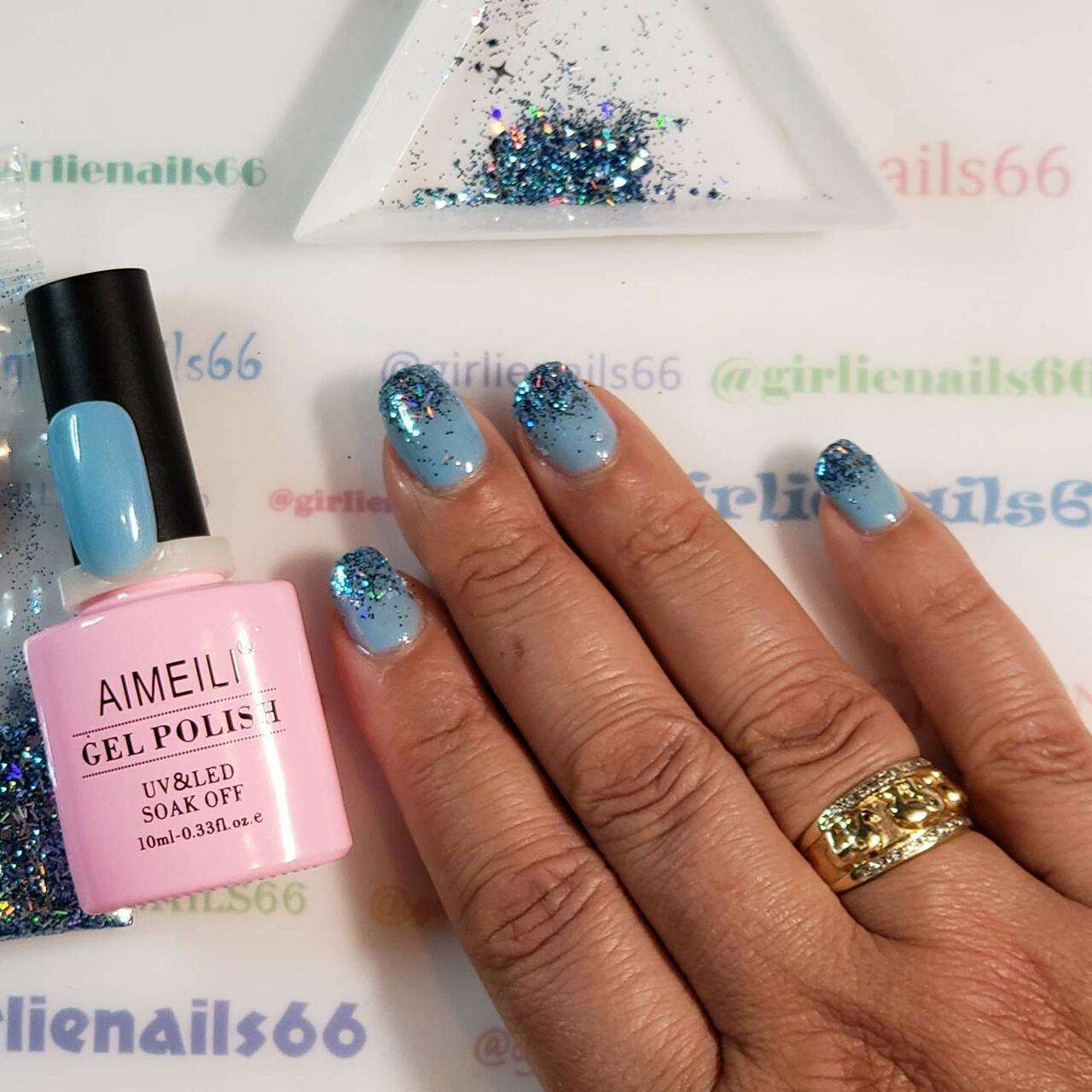rainbow nail polish