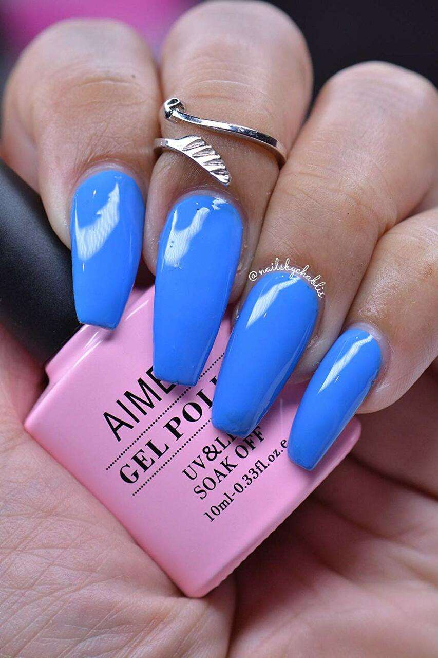 gray blue nail polish
