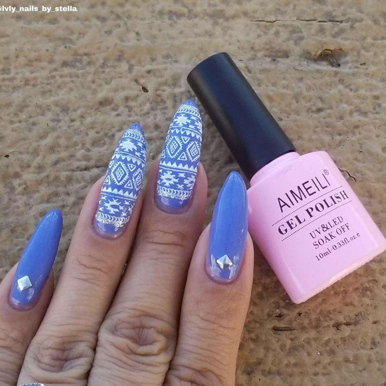 neon blue nail polish
