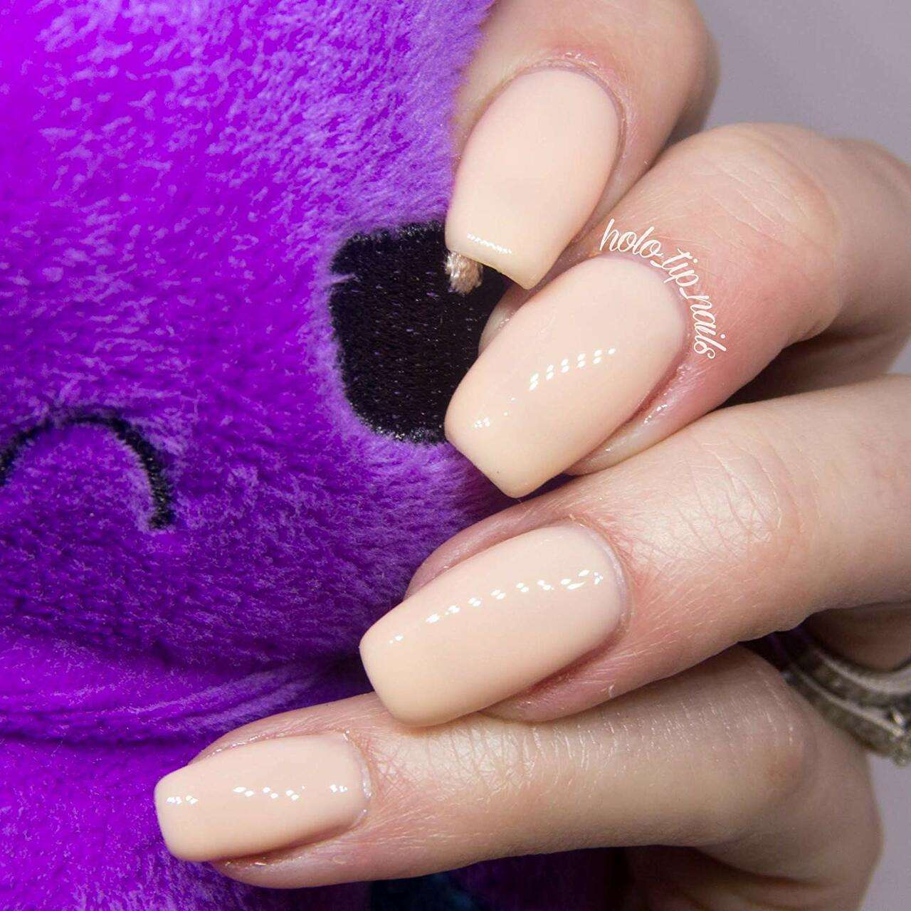 milky pink nail polish