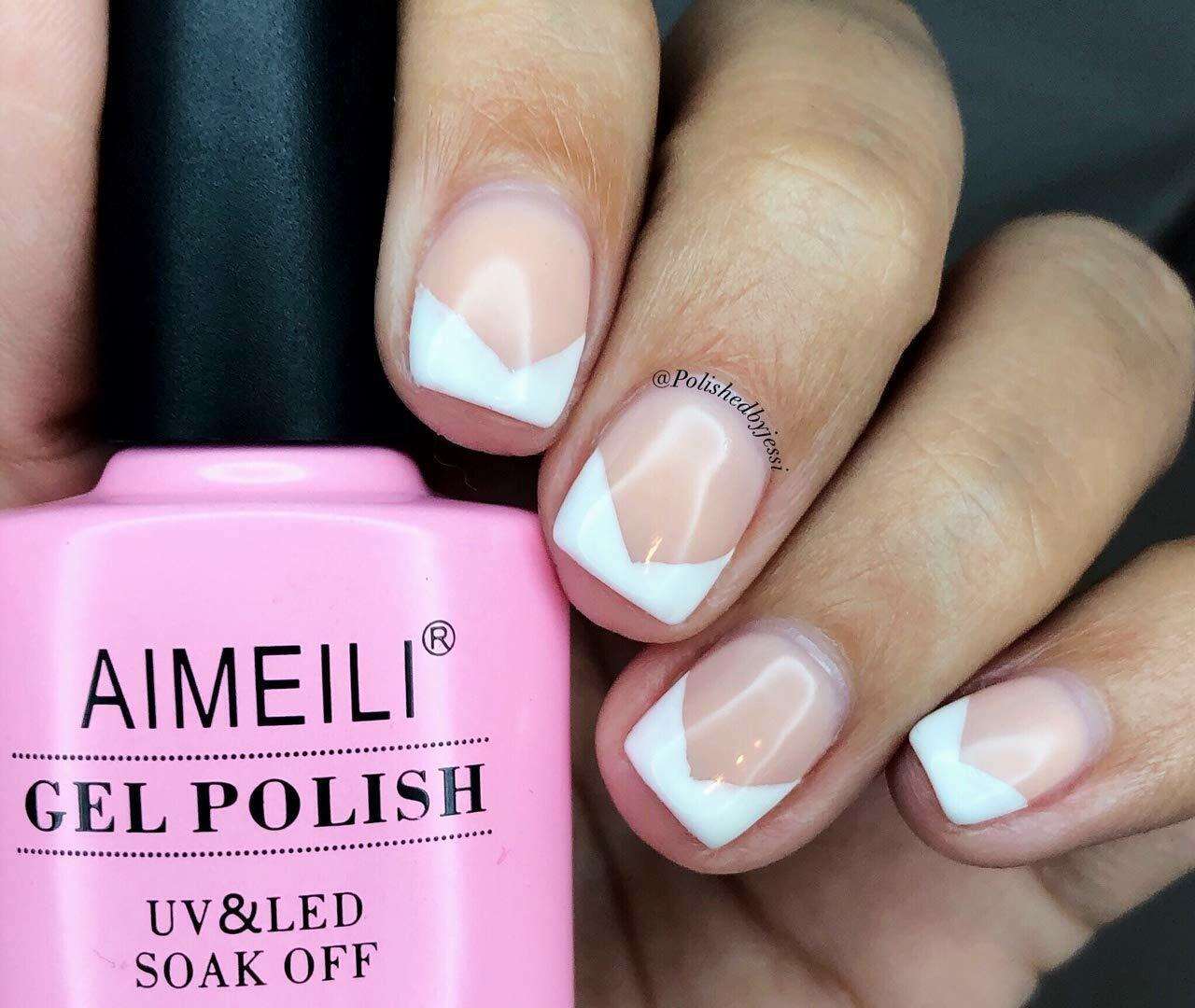 short french tip nails