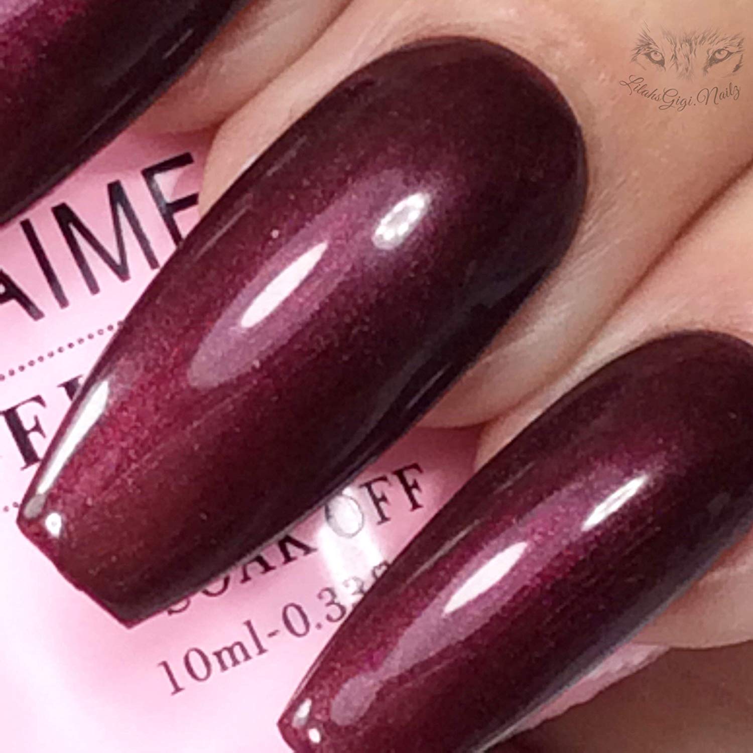 gel dark red nail polish