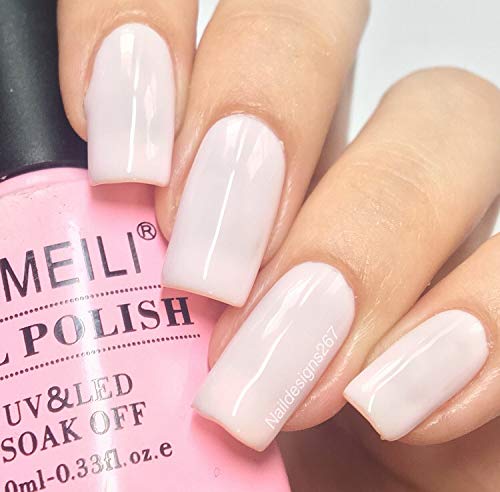 short light pink nails