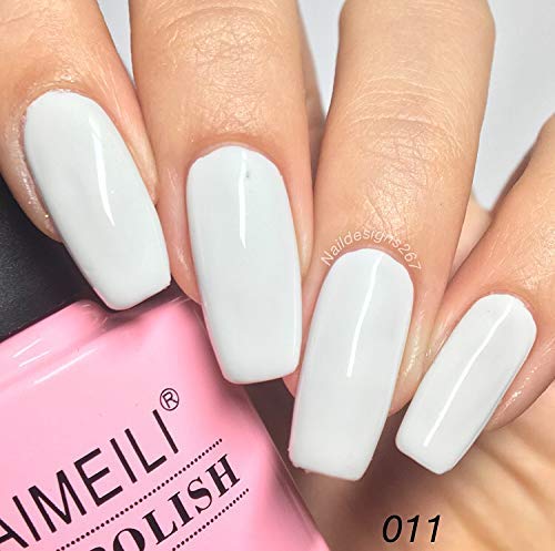 white gel nails