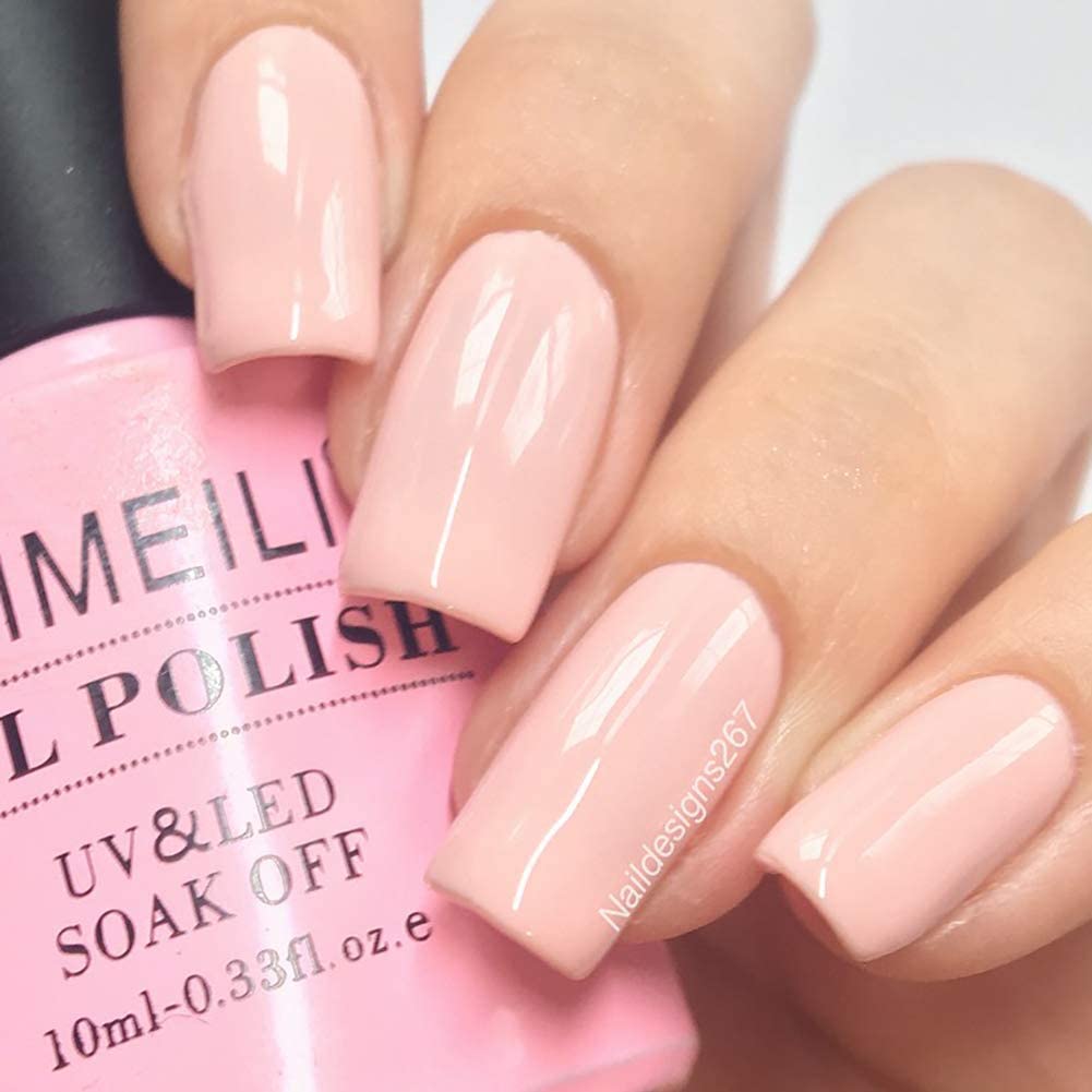 milky pink nail polish
