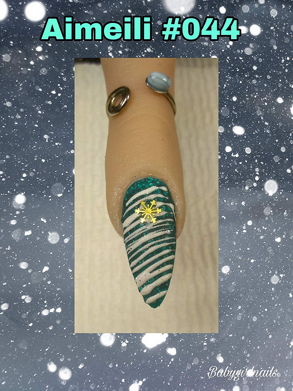 glitter acrylic nails
