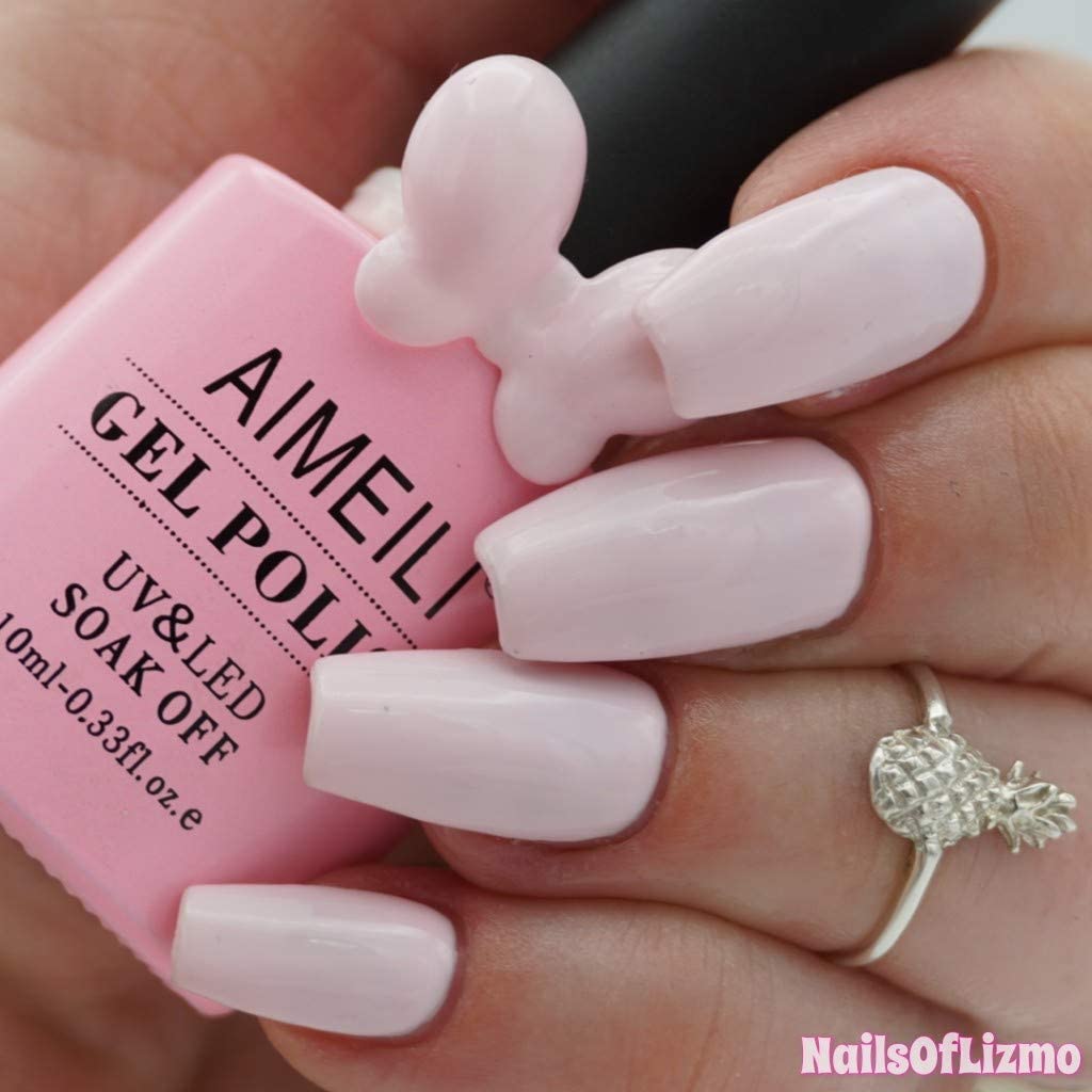 light pink gel nails