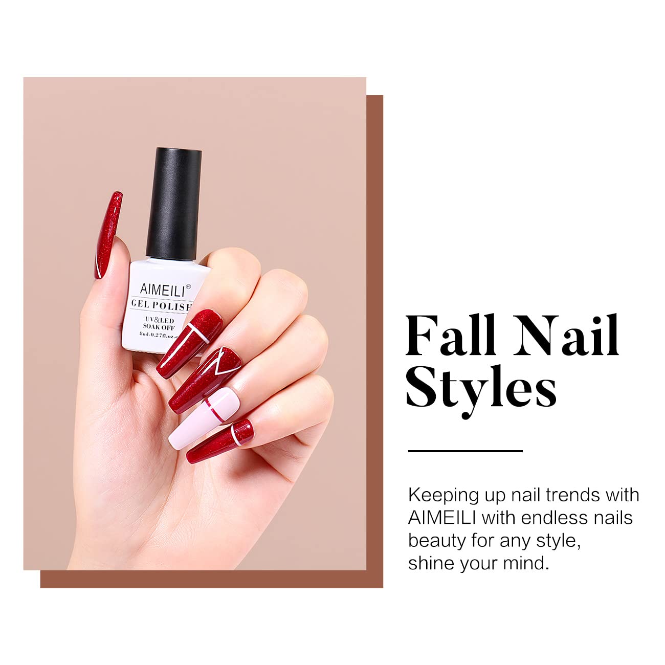 dark red nails