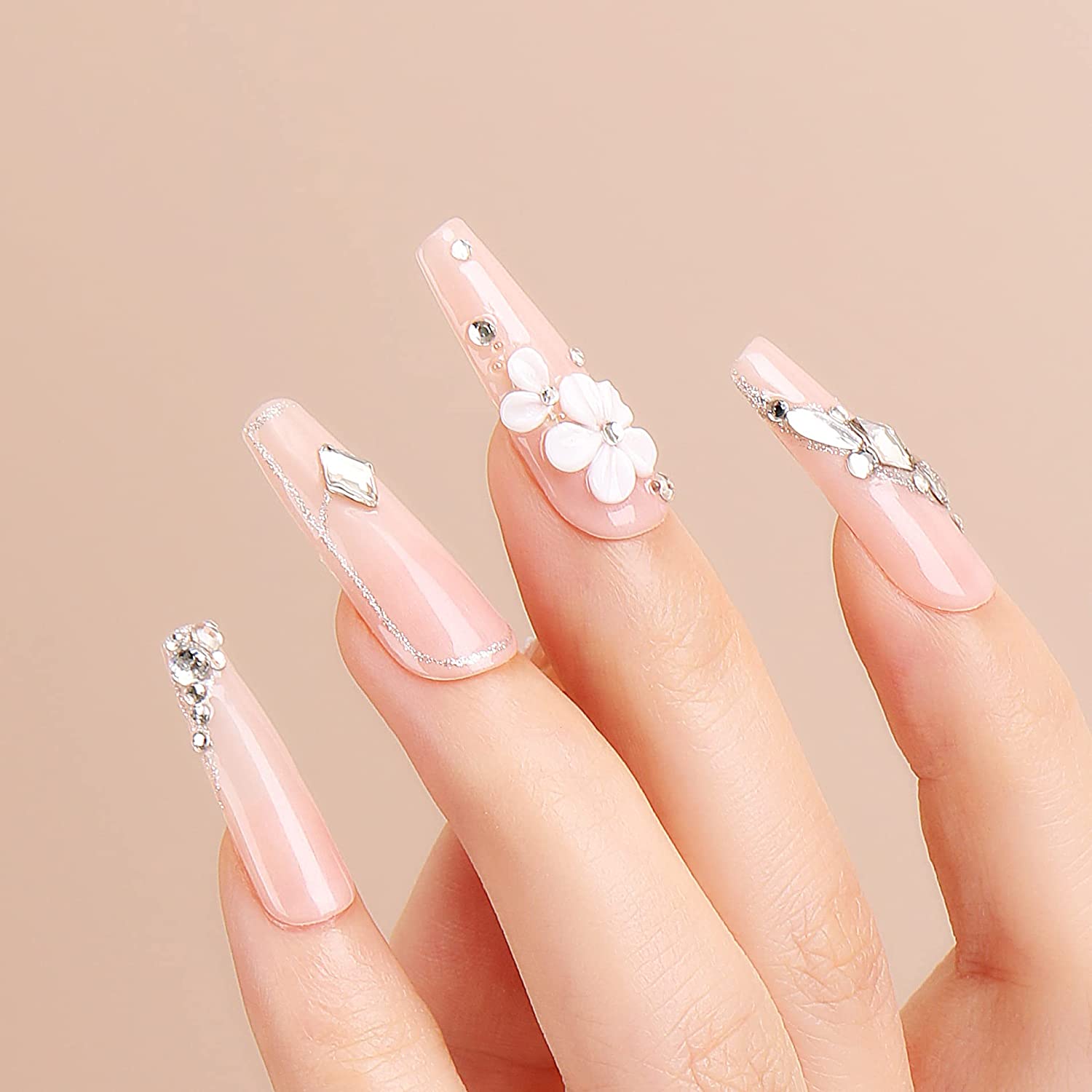 nude nails with french tip