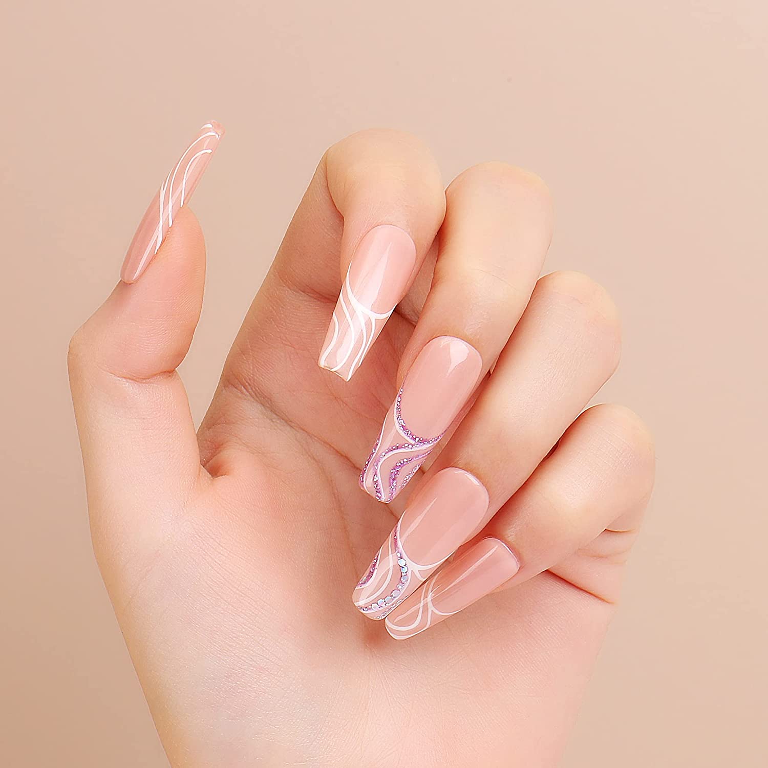 nude nails french tips