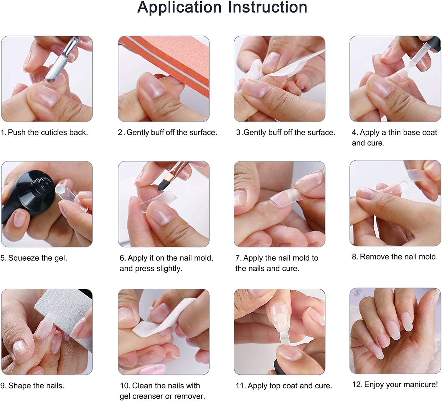 asp nail builder curing gel instructions