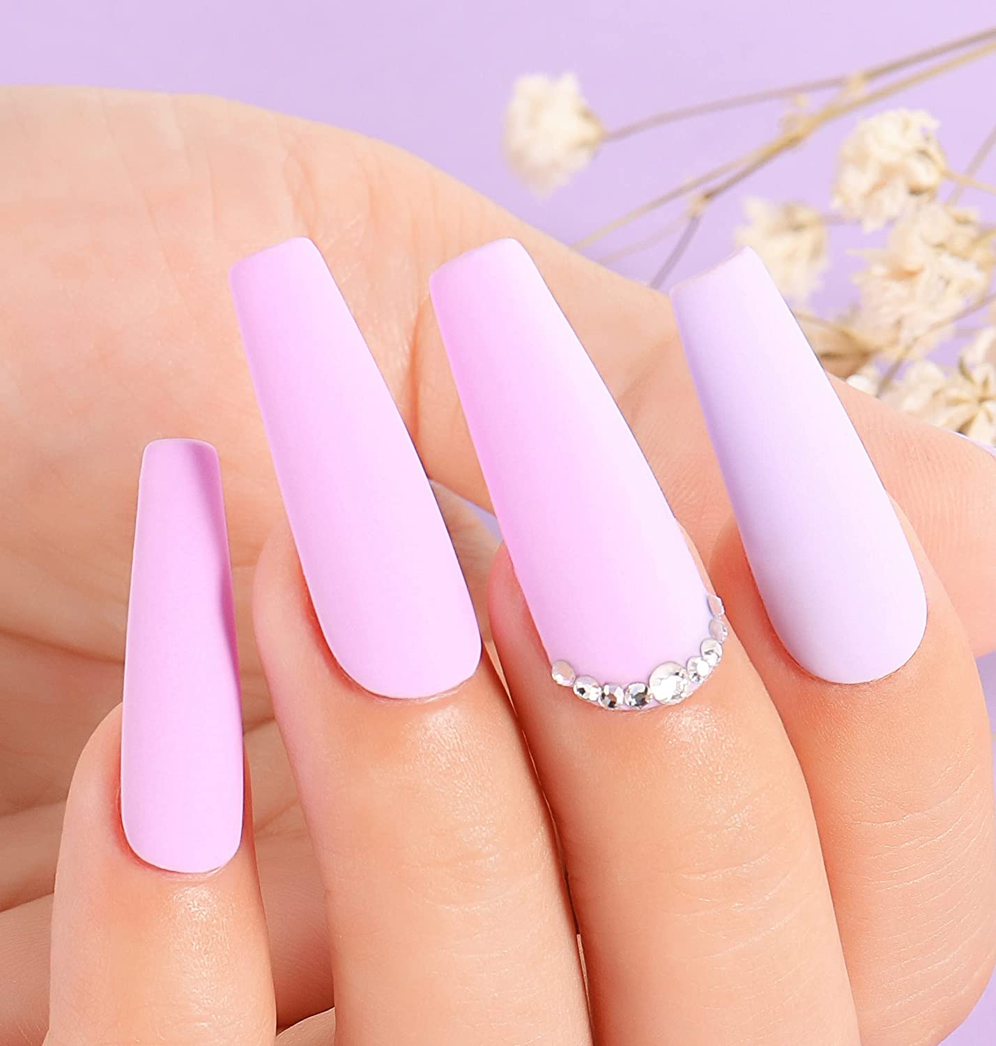 black and purple nails