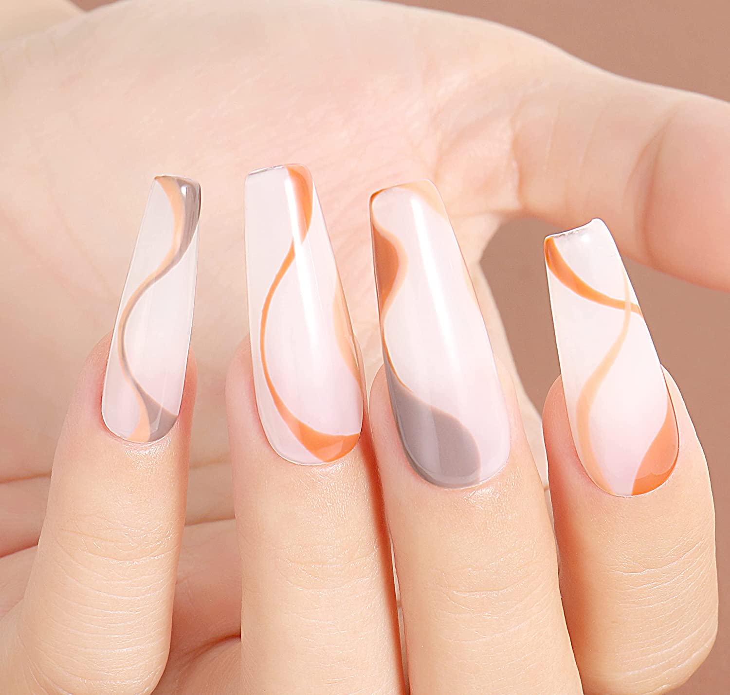 light orange nail polish