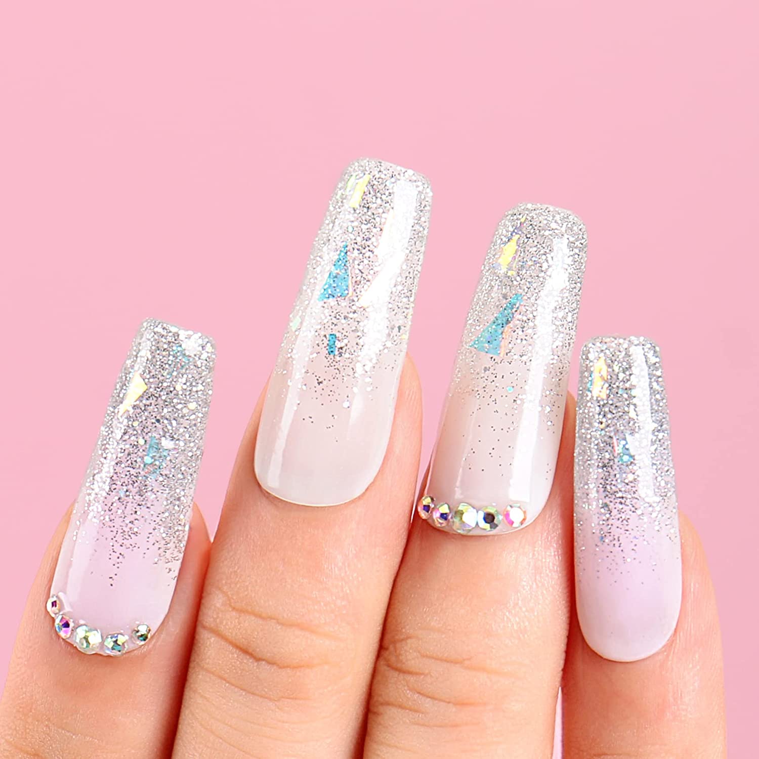 pink valentines day nails