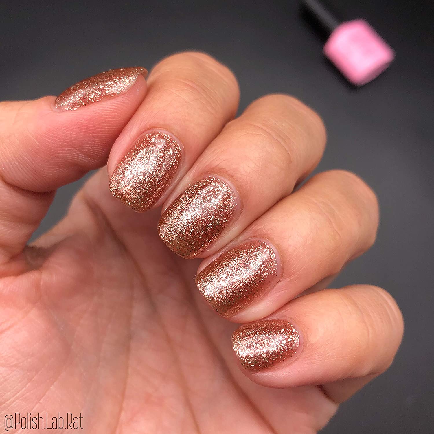 gold glitter nail polish